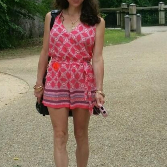 BeBop coral multicolor romper Small - Picture 5 of 7